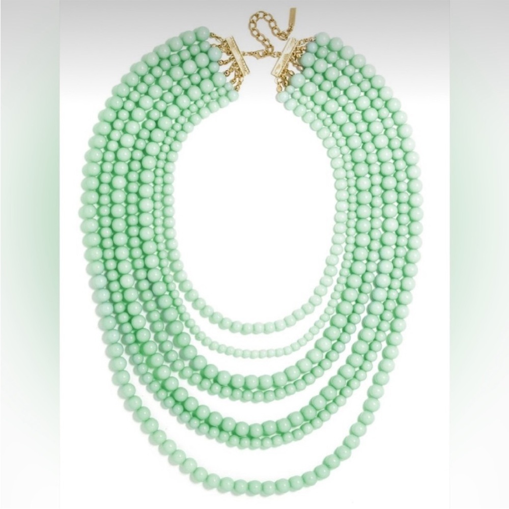 BaubleBar Mint Statement Beaded Necklace